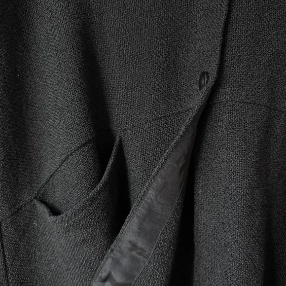 MASAI | COTTON BLEND BOHO BLACK POCKET DOUBLE BUTTON OPEN SLIT CARDIGAN SHACKET - Picture 8 of 10